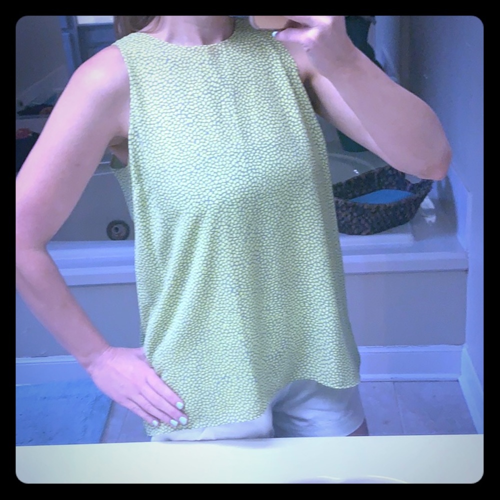 5/$10 Vince Comuto tan and neon blouse
